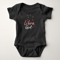 Libra Girl Black jolie astrologie Bodysuit pour bé