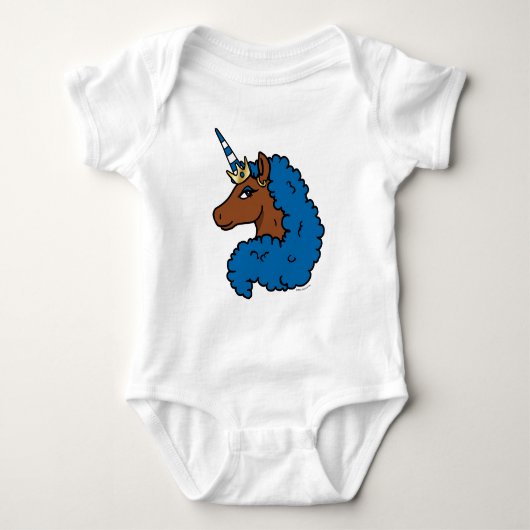 Body Licorne Afro Bleue (Devant)