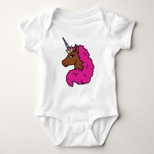 Body Licorne Afro Rose Chaud (Devant)