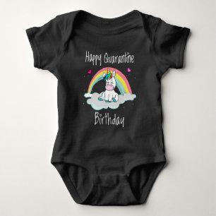Body Licorne d'anniversaire de quarantaine arc-en-ciel