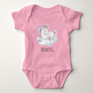 Body Licorne Mignonne Lavande sur un Rêve de Nuage
