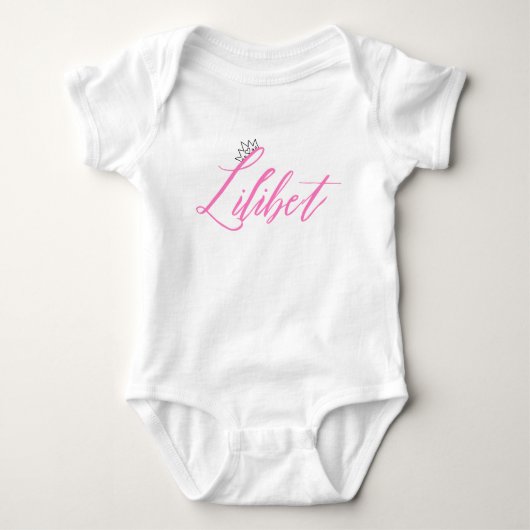 Body Lilibet nommée tenue de mode pour une princesse (Devant)