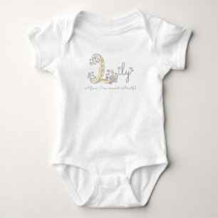 Body Lily filles nom signifiant L coeurs monogramme