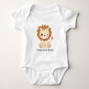 Body lion unisexe mignon ajouter du texte
