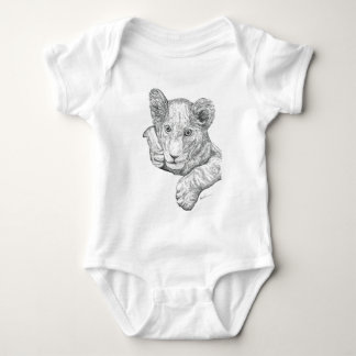 Body Lionceau à la plume et à l'encre