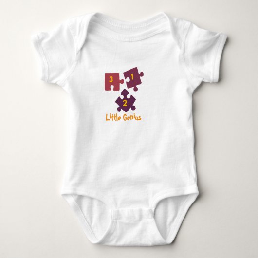 Body Little Genius Puzzle Baby Bodysuit . (Devant)