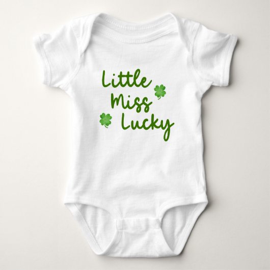 Body Little Miss Lucky St Patrick's Day Clover vert (Devant)