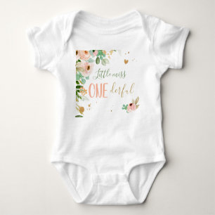 Body Little Miss Onederful 1er anniversaire Fleurs fill