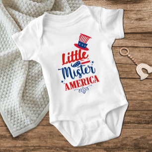Body Little Mister America Red White Blue 4 juillet Boy
