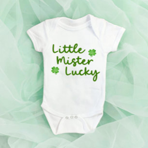 Body Little Mister Lucky St Patrick's Day Clover vert