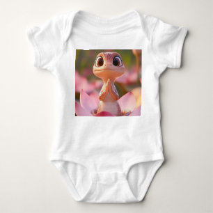 Body Lizard tranquille sur Lotus - Bodysuit bébé