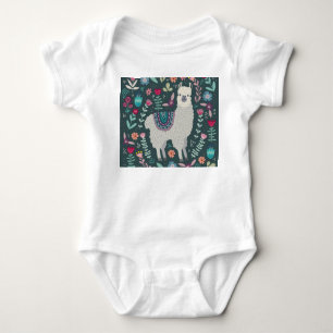Body Llama florale : Doodles Vintages tirés à la main