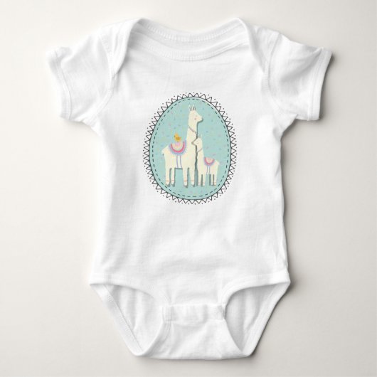 Body Llama mamma et maillot de bébé (Devant)