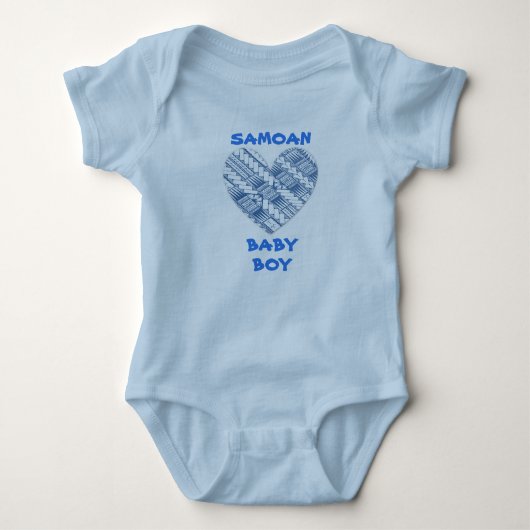 Body Logo bleu bébé samoan avec des dessins tribaux (Devant)