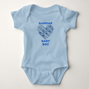 Body Logo bleu infantile Samoan avec des conceptions