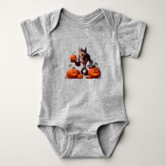Body loup-garou et citrouilles d'Halloween