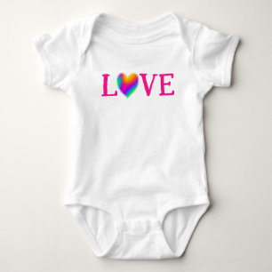 Body LOVE Rainbow Heart Baby Bodysuit