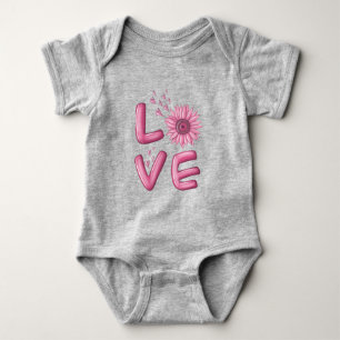 Body Love Rose Sunflower Baby Bodysuit