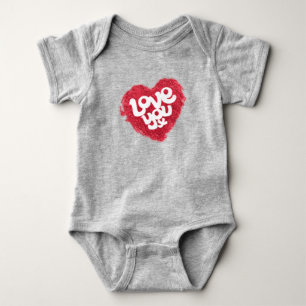 Body Love you x coeur rouge bébé creeper / top