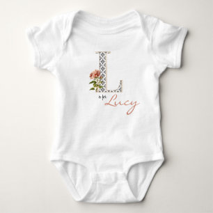 Body Lucy Nom Reveal Floral Lettre L Girl Whimsical