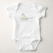 Body Luna Girls name signifiant L coeurs monogramme (Devant)