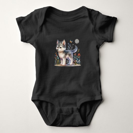 Body Lunar Baby Wolf - AdĂ Baby Romper (Devant)