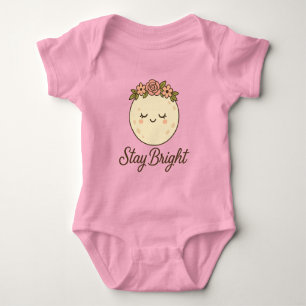 Body Lune de dessin mignonne avec chevalet à couronne d