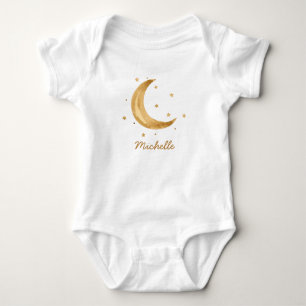 Body Lune et étoiles personnalisées aquarelle boho – Mi