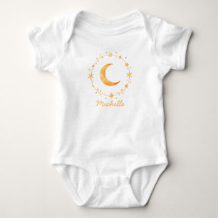 Body Lune et étoiles personnalisées aquarelle boho – Mi