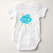 Body Lune étoile nuages aquarelle baby shower ajouter n (Dos)