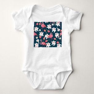 Body Lys Flamant rose : Design Vintage tropical.