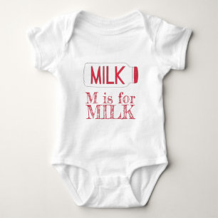Body M est pour MILK Jug Bottle Foodie Alphabet ABC