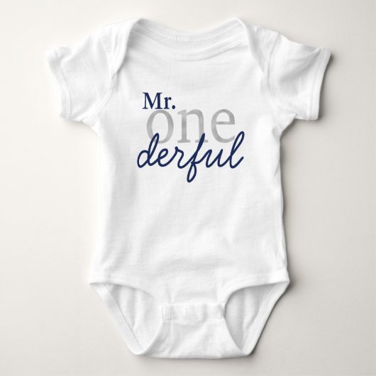 Body M. Onederful Blue et Faux Silver Baby Shirt (Devant)