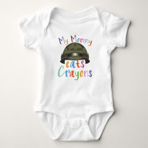 Body Ma maman mange des Crayons - Armée militaire perso