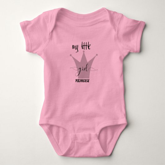 Body Ma Petite Fille Princesse Rose (Devant)