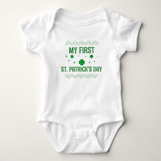 Body Ma première fête de la Saint-Patrick | Joli trèfle (Devant)