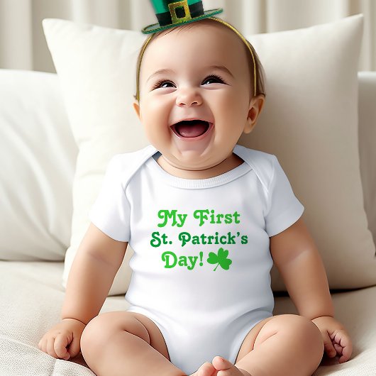 Body Ma première fête de la Saint-Patrick Shamrock vert