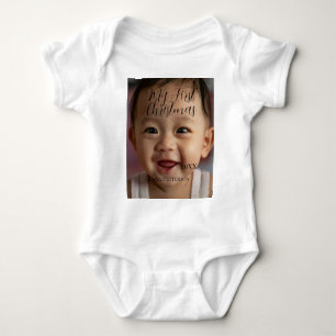 Body Ma première photo bébé de Noël ajouter nom année m