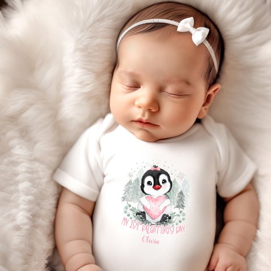 Body Ma première Saint Valentin Fille bébé personnalisé