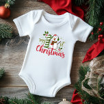 Body Ma première typographie de Noël mignon Snowman<br><div class="desc">Ma première typographie de Noël Cute Snowman Baby Girl Baby Boy Boy Boy Bodysuit le texte "My 1st Christmas" dans la typographie de script moderne accentué avec un mignon bonhomme de neige. Un cadeau de Noël parfait pour une petite fille ou un petit garçon. Créé par Evco Studio www.zazzle.com/store/evcostudio</div>
