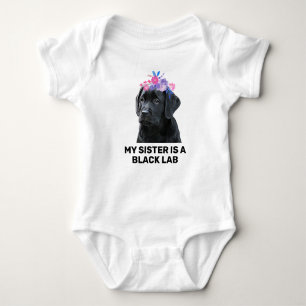 Body Ma Soeur Est Un Bodysuit Black Lab Baby