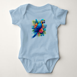 Body Macaw tropicale bleue et colorée