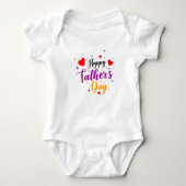 Body maillot de bébé Fête des pères heureuse (Devant)