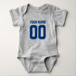 Body maillot de sport de football personnalisé numéro d<br><div class="desc">maillot de sport de football personnalisé numéro maillot de bébé combinaison / bodysuit. Des vêtements personnalisés pour bébés garçons et filles. Un rameper personnalisé d'une pièce avec le nom du nouveau-né. Idée cadeau pour 1er anniversaire ou fête baby shower. Sporty à manches rayées unisex costume bébé. Disponible en bleu marine...</div>