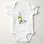 Body Maman et moi | Maman Turquoise et Eléphant bébé (Devant)