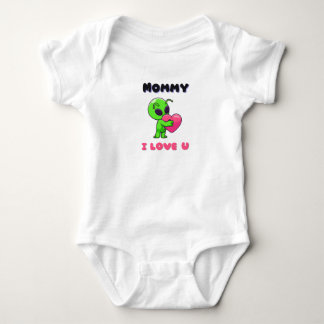Body "Maman je t'aime" Joli cœur de bébé alien