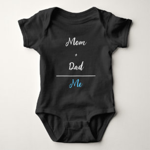 Body Maman + Papa = Me Black Baby Boy Bodysuit
