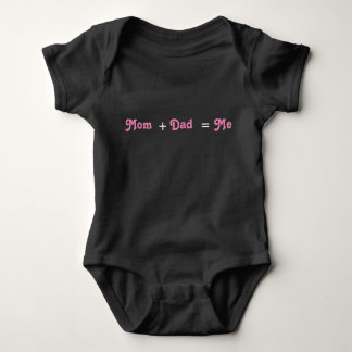 Body Maman + Papa = Me Black Baby Girl Bodysuit