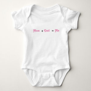 Body Maman + Papa = Moi Blanc Bébé Fille Bodysuit