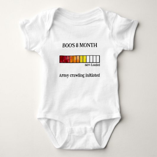Body manche courte Fun Watercolor Bébé | 8 Mois (Devant)